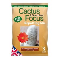 Growth Technology Cactus & Succulent Focus Repotting Mix Peat Free 3l (MDCAF3)