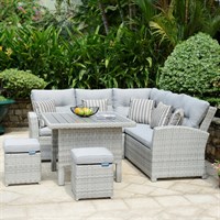 Lifestyle Garden Aruba Lite Square Corner Casual Outdoor Garden Furniture Set