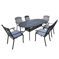 Supremo Pescara 6 Seat Oval Outdoor Garden Furniture Dining Set (X63.392.04.34.00)