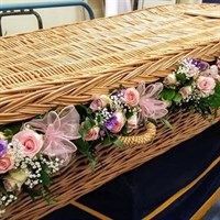 With Sympathy Flowers - Coffin Garland